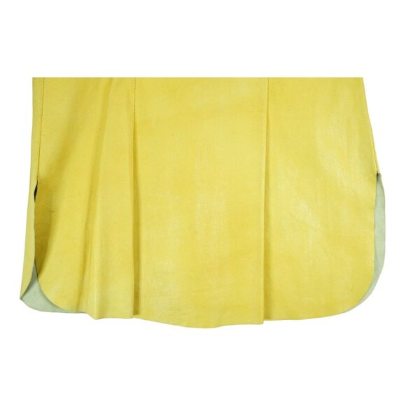 Vintage 70`s MIURA Yellow LEATHER Jacket Size Large Made in England Hard to Find - Picture 13 of 15